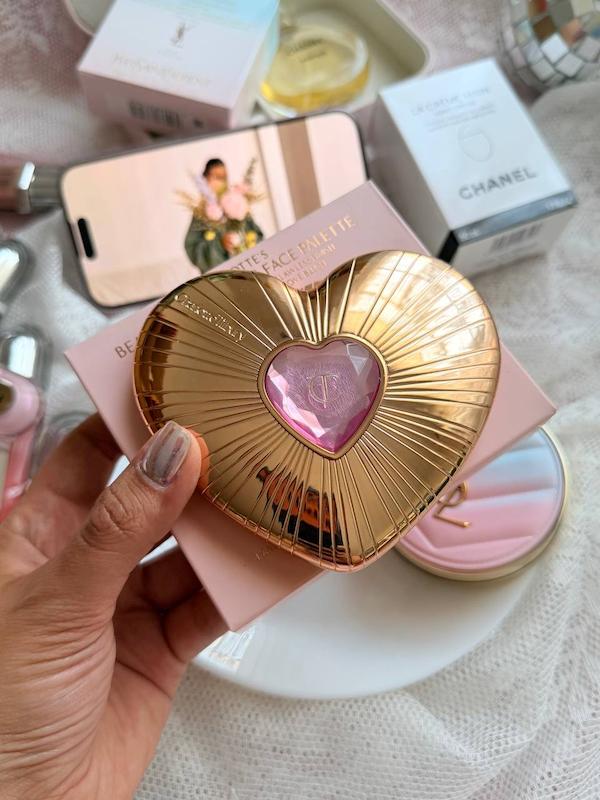 رژگونه اصلی قلبی شارلوت کد pillow talk/ flawless pink برند charlotte tilbury 