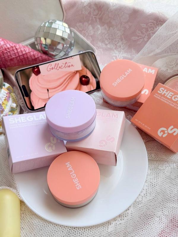 پنکک و پودر فیکس فشرده رنگی برند sheglam