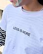 تیشرت نخی سفید less is more برند bershka