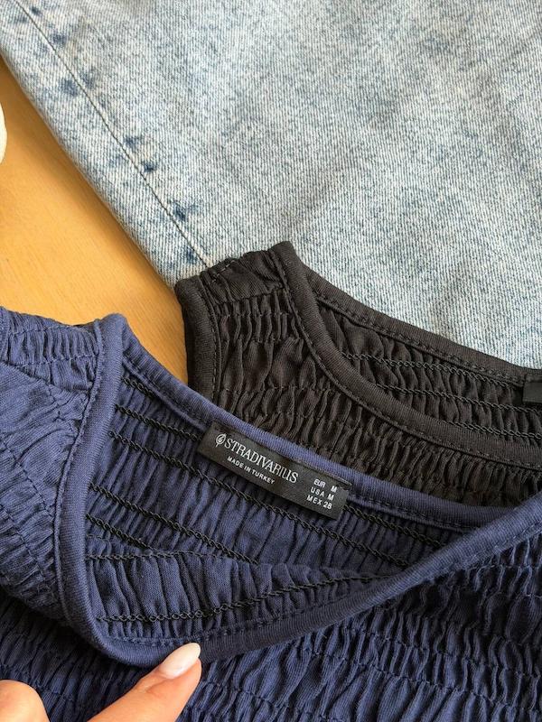 تاپ حلقه ای چین چینی مشکی برند stradivarius