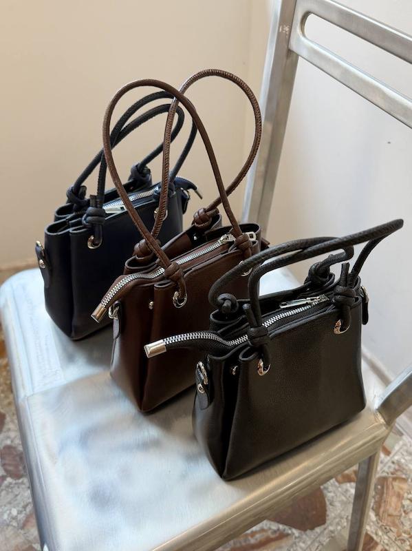 کیف چرمی رنگ سه فضا مشکی noir کد ۶