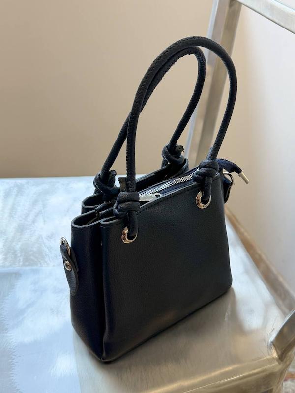کیف چرمی رنگ سه فضا سورمه ای noir کد ۶