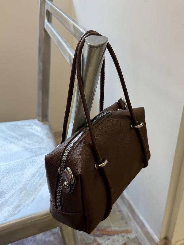 کیف چرمی رنگ بالشتی قهوه ای noir کد ۷