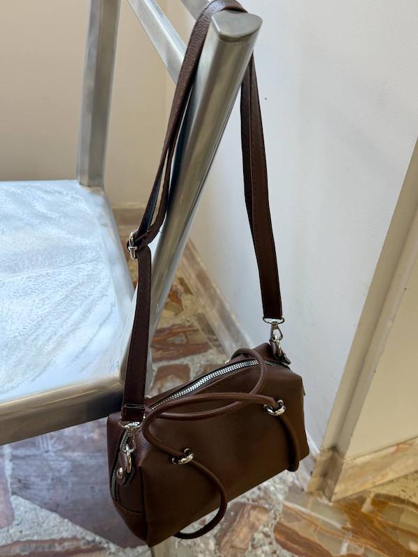 کیف چرمی رنگ بالشتی قهوه ای noir کد ۷