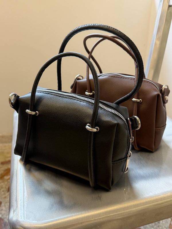 کیف چرمی رنگ بالشتی قهوه ای noir کد ۷