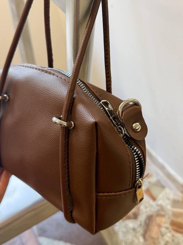 کیف چرمی رنگ بالشتی قهوه ای noir کد ۷