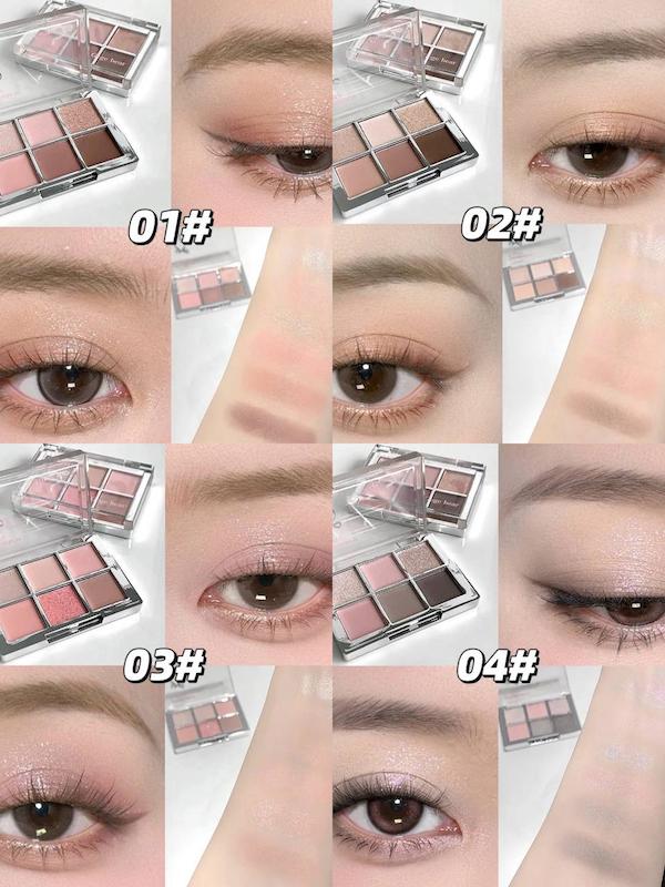 پالت سایه pink cherry با ۴ کدرنگی مختلف برند gege bear