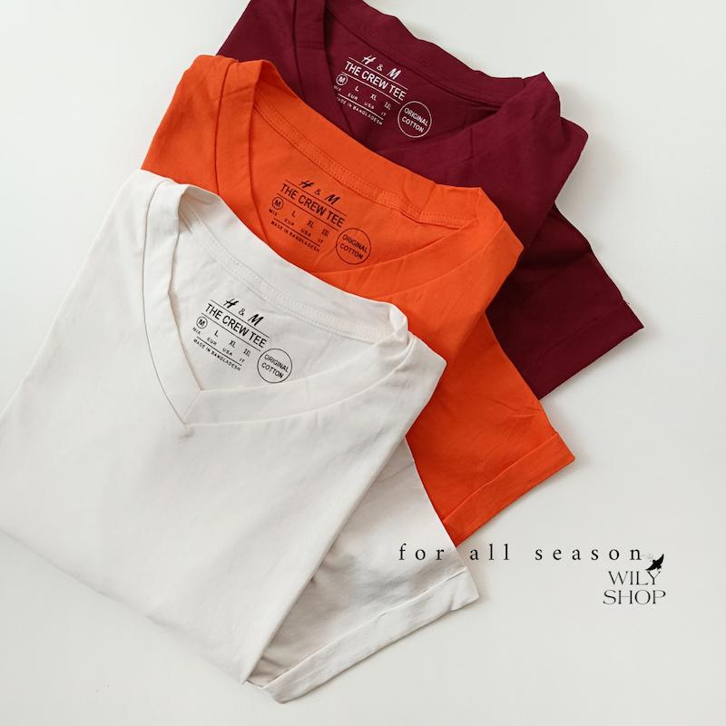 تیشرت یقه هفت وارداتی H&M