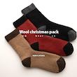  ‎پَکِ ۳ جُفتیِ جورابِ Wool Christmas pack