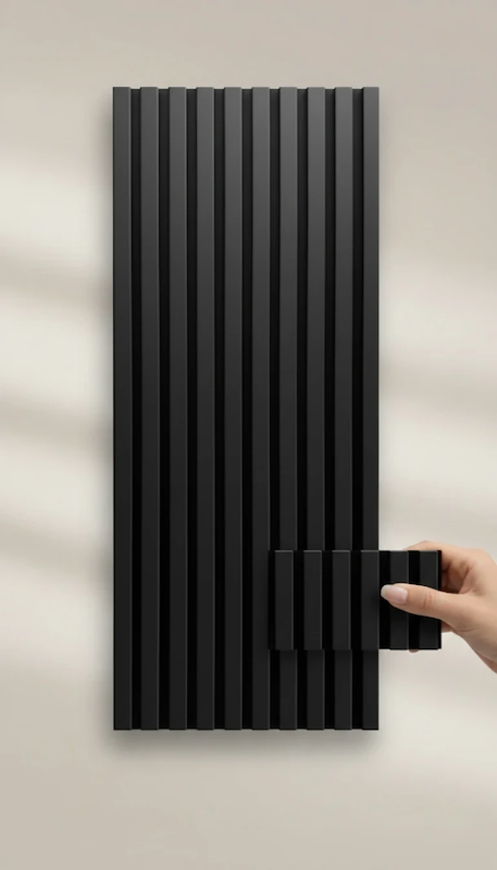 دیوار پوش ترمووال pvc پشت فوم دار ۵۰×۲۸۰ رنگ مشکی