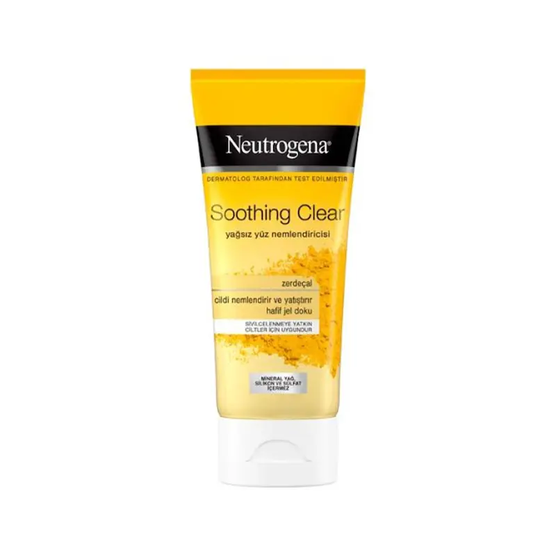 ژل مرطوب کننده زردچوبه مدل soothing clear برند Neutrogena حجم 75 میلی‌لیتر