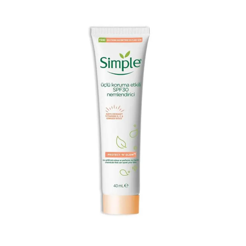 کرم مرطوب کننده و ضد آفتاب سیمپل حاوی SPF30 مدل SIMPLE NEMLENDIRICI