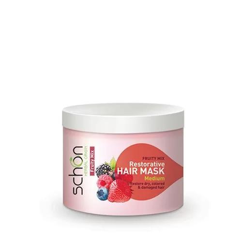 ماسک موی کاسه‌ای شون مناسب موهای نرمال مدل فروتی میکس  Schon