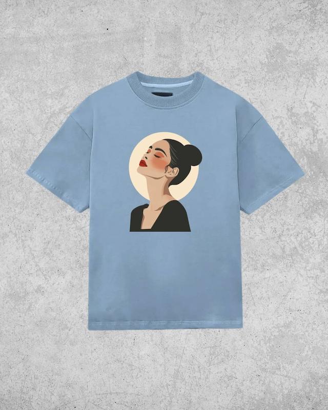 تی‌شرت نخ‌پنبه دخترانه طرح Moon Girl 