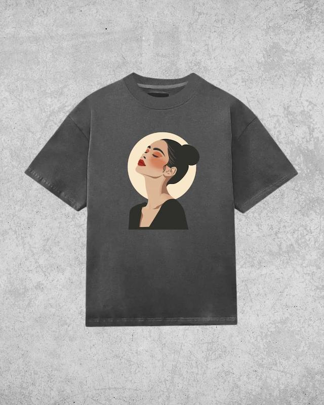 تی‌شرت نخ‌پنبه دخترانه طرح Moon Girl 
