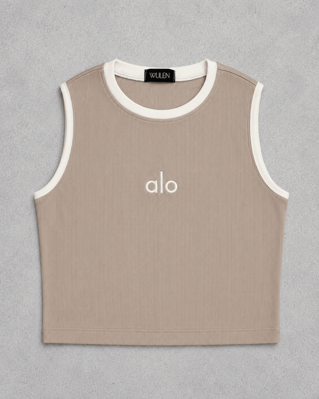 کراپ‌تاپ طرح Alo رنگ کرمی روشن