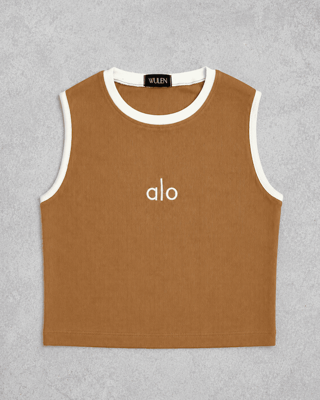 کراپ‌تاپ طرح Alo رنگ عسلی تیره