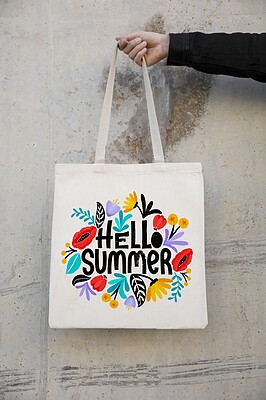 کیف پارچه‌ای طرح تابستونی Hello Summer