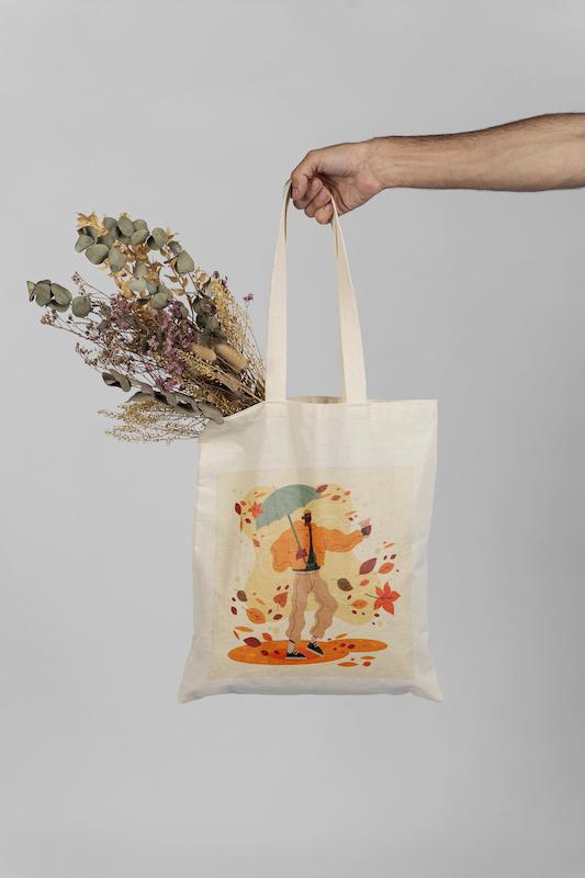 کیف پارچه‌ای (توت بگ) طرح پاییزی Autumn Man