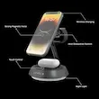 شارژر وایرلس رومیزی Levelo Sienese 3-in-1 (مدل LVLSN31WC) 