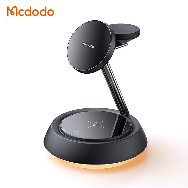 شارژر وایرلس 3 کاره مک دودو Mcdodo 15W Night Light Magnetic Wireless Charging Station CH-495