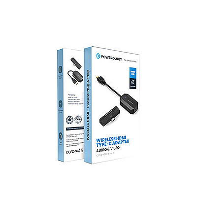 دانگل انتقال تصویر بی سیم POWEROLOGY مدل WIRELESS HDMI TYPE-C