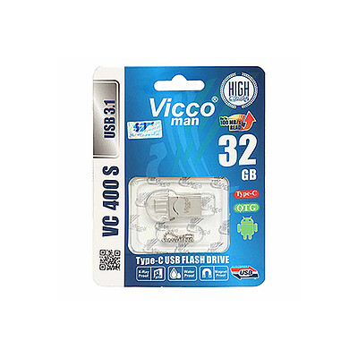 فلش OTG تایپ سی 32GB ویکومن مدل VICCOMAN VC400S USB 3.1