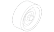 پولی (فولی) هرزگرد برای هیوندا سانتافه اسپرت- Pulley Idler for Hyundai SantaFe Sport- 25287-25110