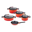 سرویس قابلمه 9 پارچه برگهوف نارنجی مدل  BergHOFF GEM Staycool