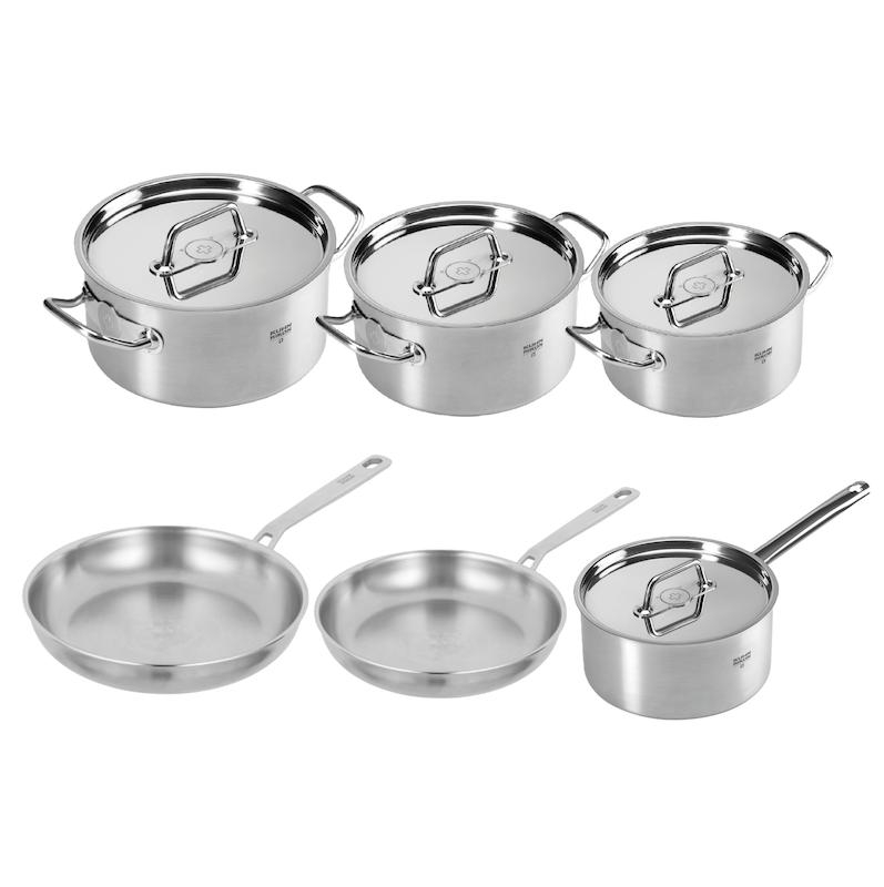 سرویس قابلمه 10 پارچه کن ریکون سوئیس استیل مدل Kuhn Rikon Montreux 