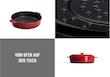 نیم قابلمه چدن وول آلمان سایز 28 مدل Woll Iron Cast Carbon Red