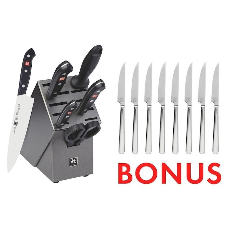 سرویس کارد ۷ عددی زولینگ + ۸ عدد کارد استیک ZWILLING TRADITION KNIFE SET