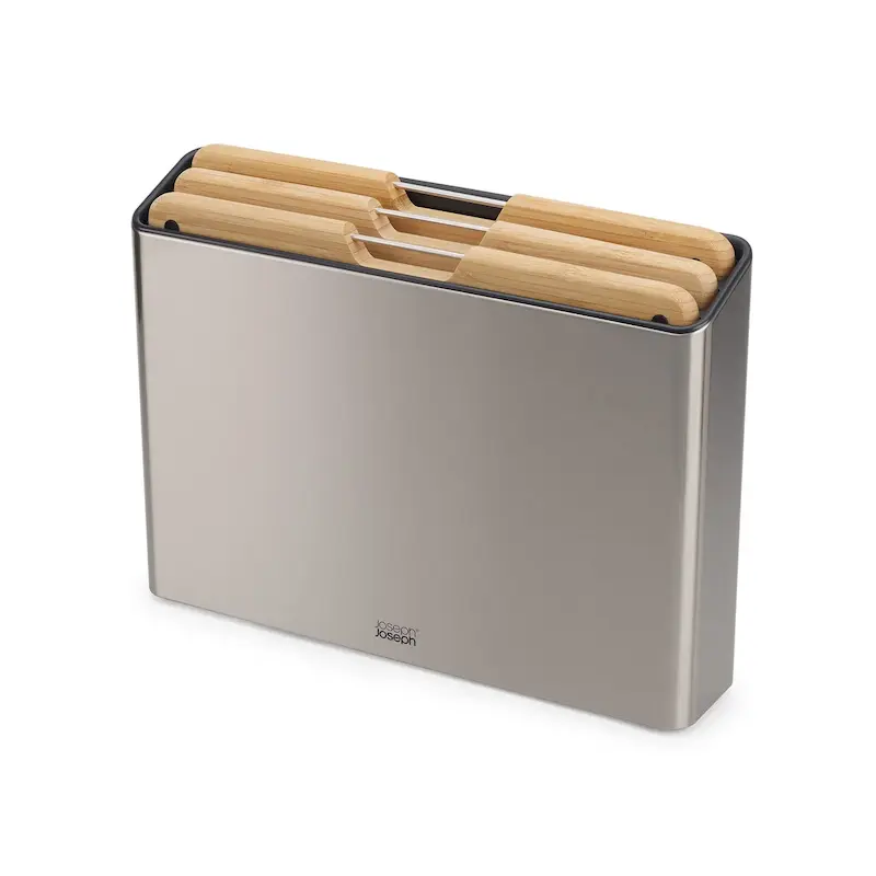 تخته کار جوزف جوزف مدل JOSEPH JOSEPH Folio Steel Bamboo 3-piece Chopping Board Set