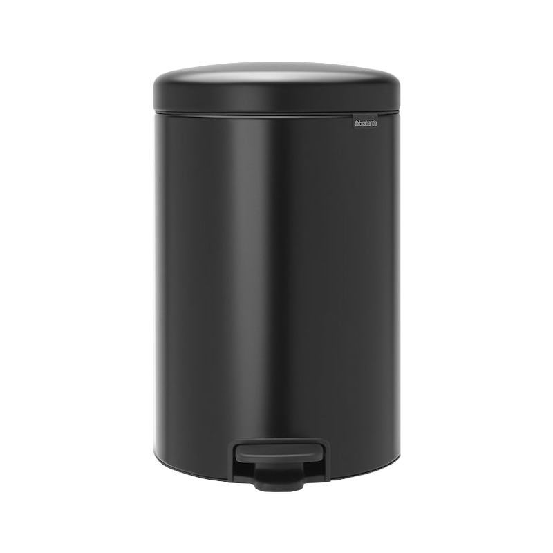 سطل زباله 20 لیتر برابانتیا هلند مشکی مدل BRABANTIA NEWICON PEDAL BIN