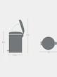 سطل زباله 20 لیتر برابانتیا هلند پلاتینیوم مدل BRABANTIA NEWICON PEDAL BIN
