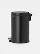 سطل زباله 12 لیتر برابانتیا هلند مشکی مدل BRABANTIA NEWICON PEDAL BIN