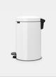 سطل زباله 12 لیتر برابانتیا هلند سفید مدل BRABANTIA NEWICON PEDAL BIN