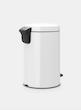 سطل زباله 12 لیتر برابانتیا هلند سفید مدل BRABANTIA NEWICON PEDAL BIN