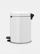 سطل زباله 5 لیتر برابانتیا هلند سفید مدل BRABANTIA NewIcon Pedal Bin