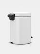 سطل زباله 5 لیتر برابانتیا هلند سفید مدل BRABANTIA NewIcon Pedal Bin