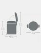سطل زباله 5 لیتر برابانتیا هلند استیل مدل BRABANTIA NewIcon Pedal Bin