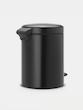 سطل زباله 5 لیتر برابانتیا هلند مشکی مدل BRABANTIA NewIcon Pedal Bin