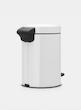 سطل زباله 3 لیتر برابانتیا هلند سفید مدل BRABANTIA NewIcon Pedal Bin