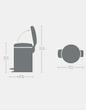 سطل زباله 3 لیتر برابانتیا هلند پلاتینیوم مدل BRABANTIA NewIcon Pedal Bin