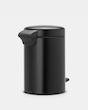 سطل زباله 3 لیتر برابانتیا هلند مشکی مدل BRABANTIA NewIcon Pedal Bin