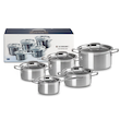 سرویس قابلمه 10 پارچه لاکروزه فرانسه مدل Le Creuset Classic Stainless Steel 5-piece set
