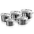 سرویس قابلمه 10 پارچه لاکروزه فرانسه مدل Le Creuset Classic Stainless Steel 5-piece set