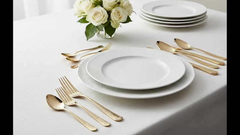 سرویس قاشق و چنگال 97 پارچه 12 نفره هردمار HERDMAR مدل Guell Champagn
