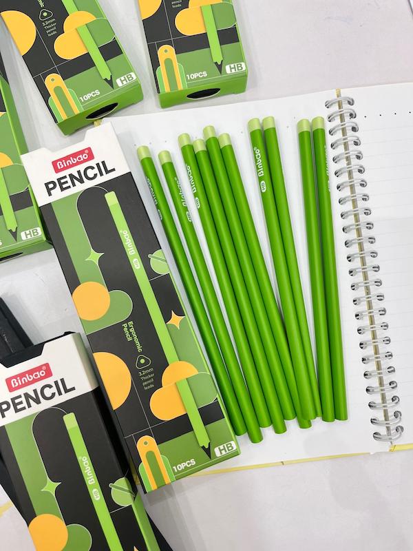 مداد سیاه سه گوش برندBinao بسته ۱۰عددی