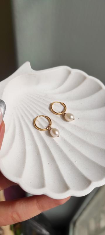 گوشواره حلقه ای و مروارید